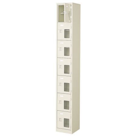 7人用シューズボックス(窓付き)(中棚付き)(鍵なし)(7段×1列) 【地域限定送料無料】 /MI-BST1-7HMX(N) 38,467円