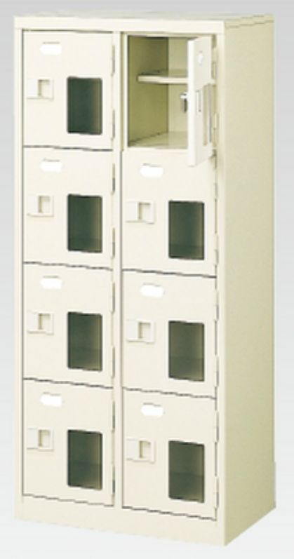 8人用シューズボックス席(窓付き添い人)(中棚付き添い人)(鍵付き添い人)(4段×2列) 【一画押さえる貨物輸送無料】 /MI-BST2-4HMXK(N)