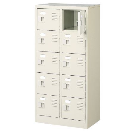 10人用シューズボックス席(中棚なし)(鍵なし)(5段×2列) 【一画押さえる貨物輸送無料】 /MI-BST2-5W(N)