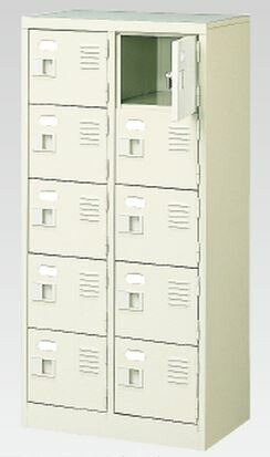 10人用シューズボックス席(中棚なし)(鍵付き添い人)(5段×2列) 【一画押さえる貨物輸送無料】 /MI-BST2-5WK(N)