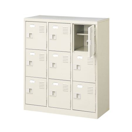 9人用シューズボックス席(中棚付き添い人)(鍵なし)(3段×3列) 【一画押さえる貨物輸送無料】 /MI-BST3-3H(N)