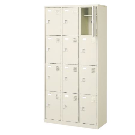 12人用シューズボックス(中棚付き)(鍵なし)(ロング用Ｈ388)(4段×3列) 【地域限定送料無料】 /MI-BST3-4LLHL(N)