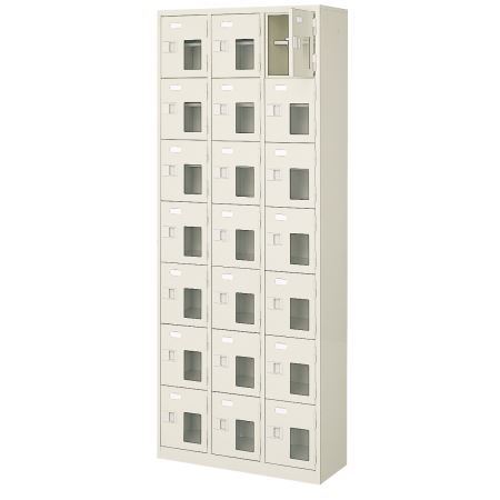 21人用シューズボックス席(窓付き添い人)(中棚付き添い人)(鍵なし)(7段×3列) 【地方制限事項貨物輸送無料】 /MI-BST3-7HMX(N)