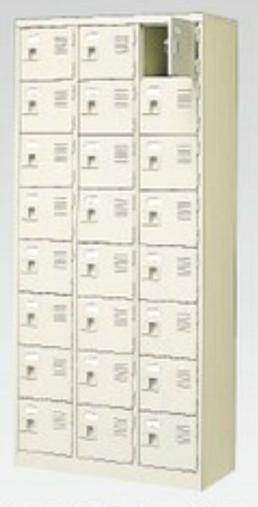 24人用シューズボックス席(中棚なし)(鍵付き添い人)(8段×3列) 【領域押さえる貨物輸送無料】 /MI-BST3-8WK(N)