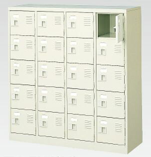 20人用シューズボックス席(中棚なし)(鍵付き添い人)(5段×4列) 【領域押さえる貨物輸送無料】 /MI-BST4-5WK(N)