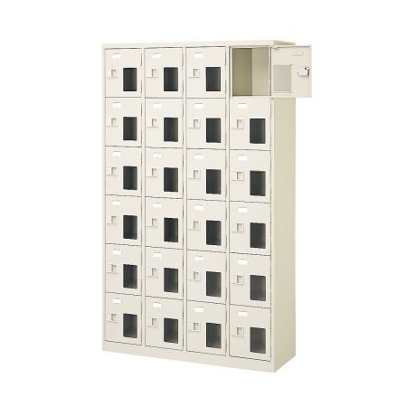 24人用シューズボックス席(窓付き添い人)(中棚なし)(鍵なし)(内寸Ｈ252)(6段×4列) 【領域押さえる貨物輸送無料】 /MI-BST4-6NNMX(N)