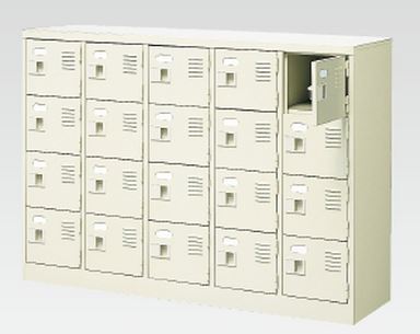 20人用シューズボックス席(中棚なし)(鍵付き添い人)(4段×5列) 【領域押さえる貨物輸送無料】 /MI-BST5-4WK(N)