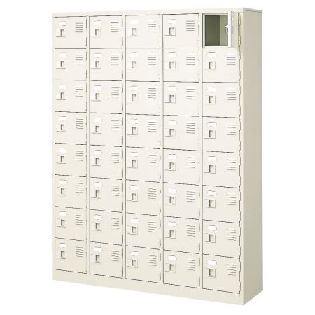 40人用シューズボックス席(中棚なし)(鍵なし)(8段×5列) 【領域押さえる貨物輸送無料】 /MI-BST5-8W(N)