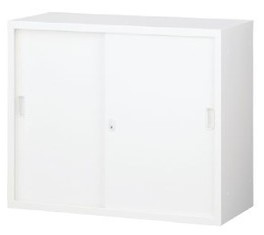 スチール引戸書庫 上置用 W880×D400×H730mm 【地域限定送料無料】/SE-ANW-32S