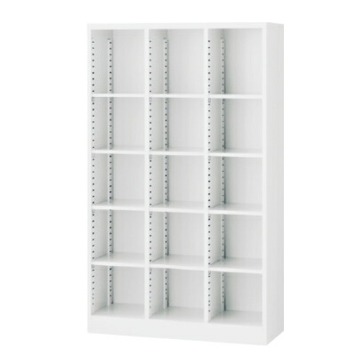 3列オープン書庫 可動棚 ホワイト 3列5段 W900×D350×H1500mm 【地域限定送料無料】/SE-SBKW-15 27,599円