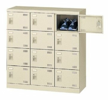 12人用シューズボックス席 内筒取り替えっこ錠 3列4段  【一画押さえる貨物輸送無料】/SE-SLB-M12-T2