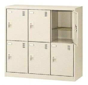 6人用シューズボックス 奥深 シリンダー錠 合鍵2本付き 3列2段 窓無タイプ 【地域限定送料無料】/SE-SLC-DM6-S2｜株式会社アオバ　店