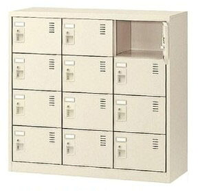 12人用シューズボックス ダイヤル錠 3列4段 窓無タイプ 【地域限定送料無料】/SE-SLC-M12-D2
