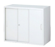 スチール3枚引戸書庫 上下兼用 W900×D450×H750mm 【地域限定送料無料】/SE-RW45-307S|株式会社アオバ 店