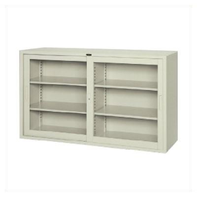 ガラス戸引き違い書庫　幅1500×高さ880mm /TO-53SG-TNG