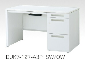 デュエナ 片袖机　デスク　パネル脚　A4-3段　Kタイプ　W1600×D700×H700mm /TO-DUK7-167-A3P □/□ 64,675円