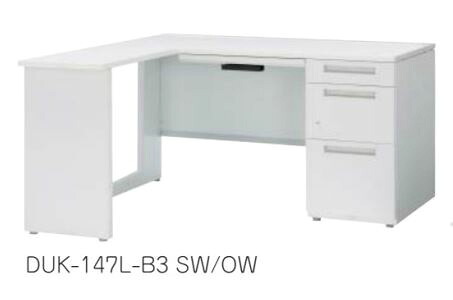 デュエナ L型デスク Kタイプ L型脚 片袖B4-3段タイプ W1400×D700×H720mm /TO-DUK-147L-B3 □□/□□
