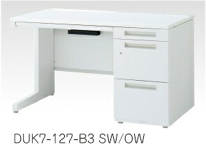 デュエナ 片袖机　デスク Kタイプ　L 型脚　B4-3段　W1600×D700×H700mm /TO-DUK7-167-B3 □/□