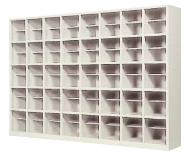 40人用シューズボックス席 開けはなし手合い 8列×5段 中棚付き添い人 /TO-SR-4085-TNG
