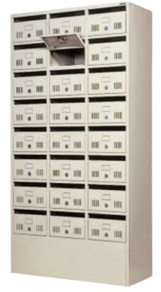 24人用郵便受け ロッカー 合鍵式 ｼﾘﾝﾀﾞｰ錠 /TO-MB-2438NA-TNG