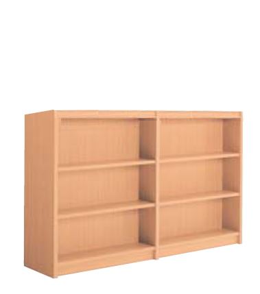 木製書架　直立　2連　両側　3段　高さ1175mm /TO-W-CED