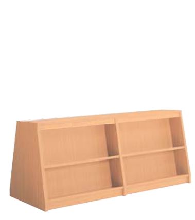 木製書架　傾斜　2連　両側　2段　高さ830mm /TO-W-AD 87,725円