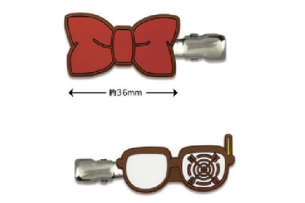 名探偵コナン　前髪クリップコナンモチーフ　コナン　探偵　名探偵　漫画　アニメ　映画　髪留め　ヘアピン　ピン　クリップ　ヘアアクセサリー　子供　キッズ　2個入り　2個セット　雑貨　グッズ画像