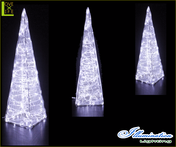 【LED】【無限変色】【WP】【RGB】LEDクリスタルタワー【L】【コーン】【三角】【トンガリ】【塔】【タワー】【ツリー】【イルミネーション】【クリスタル】【エコ】AOIデパートの新作イルミネーション【大人気】【電飾】【クリスマス】【省エネ】【大人気】
