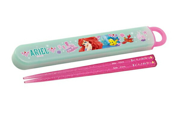ディズニープリンセス 抗菌スライド箸と箸箱セット アリエル 22 ディズニー 映画 アニメ 姫 プリンセス