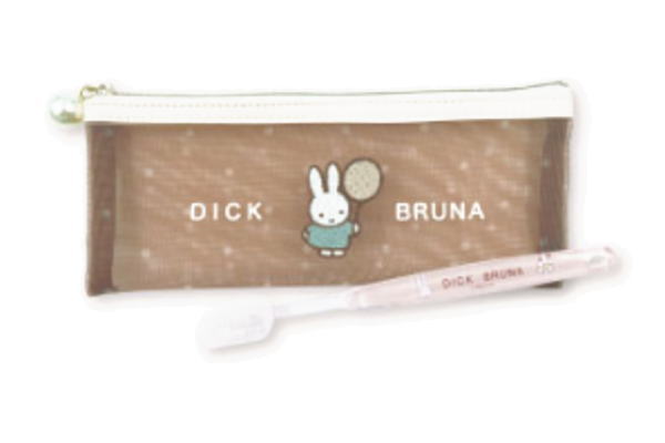 【miffy】【ミッフィー】歯ブラシセット【ベージュ】【風船】【ウサギ】 【ミッフィーちゃん】【ナインチェ・プラウス】【絵本】【アニメ】【ポーチ】【ケース】【ハブラシ】【ハブラシ入れ】【旅行】【トラベル】【雑貨】【グッズ】【かわいい】