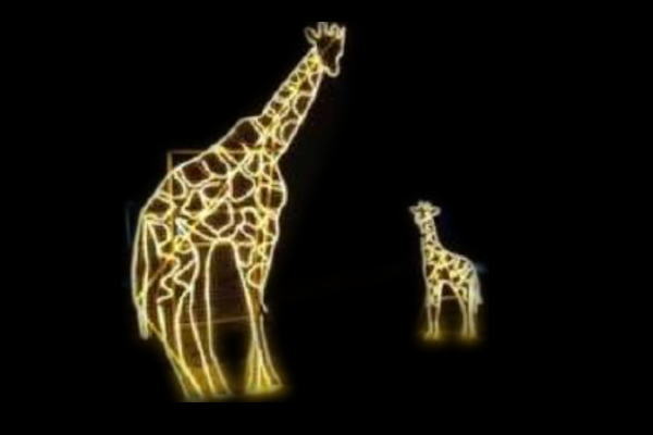 イルミネーション　キリンイルミネーションイエロー　キリン　アニマル　動物　平面　壁掛け　輝き　電飾　LED　モチーフ　クリスマス　かわいい｜ＡＯＩデパート 55,848円