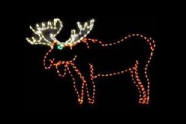 イルミネーション　トナカイイルミネーションブラウン　トナカイ　アニマル　動物　平面　壁掛け　輝き　電飾　LED　モチーフ　クリスマス　かわいい｜ＡＯＩデパート