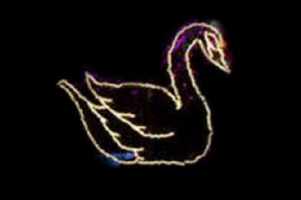 イルミネーション　白鳥イルミネーションイエロー　白鳥　鳥　アニマル　動物　平面　壁掛け　輝き　電飾　LED　モチーフ　クリスマス　かわいい 52,837円