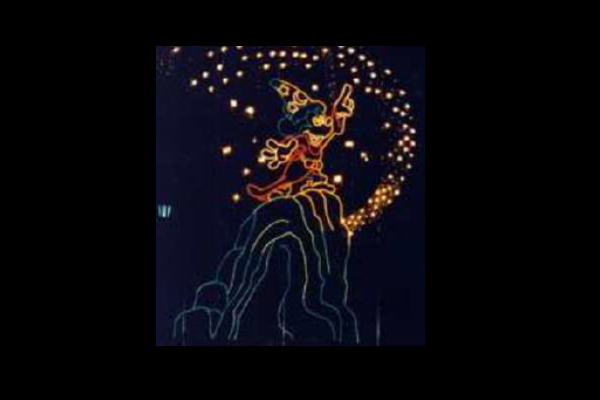 イルミネーション　魔法イルミネーションイエロー　魔法　平面　壁掛け　輝き　電飾　LED　モチーフ　クリスマス　かわいい