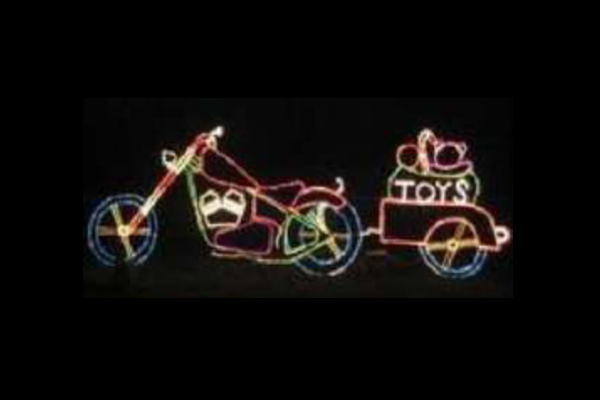イルミネーション　クリスマスイルミネーションレッド　ブルー　バイク　クリスマス　平面　壁掛け　輝き　電飾　LED　モチーフ　かわいい