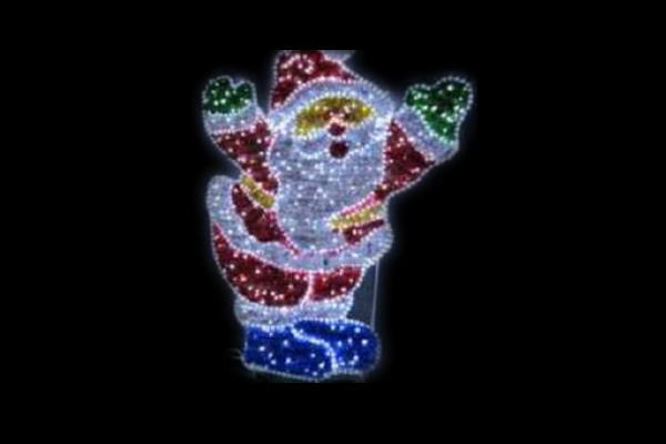 イルミネーション　クリスマスイルミネーションレッド　ホワイト　サンタクロース　クリスマス　平面　壁掛け　輝き　電飾　LED　モチーフ　かわいい