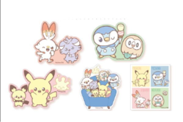 ファンオブピカチュウ＆イーブイ　ピカチュウ　ステッカーセット Fan of Pikachu & Eevee ステッカー開封済2枚セット - メルカリ