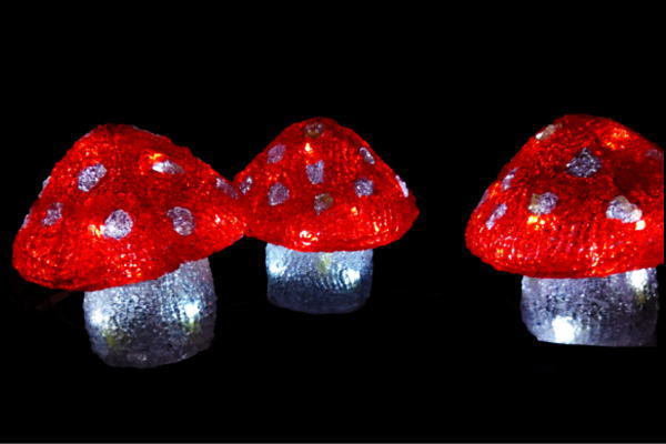 【LEDイルミネーション】3連キノコ【レッド】【キノコ】【ツリー】【大人気】【イルミ】【ライト】【映え】【イベント】【雑貨】【インテリア】【クリスマス】【LED】【イルミネーション】【電飾】【Xmas】【クリスマス】
