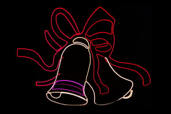 リボンベル【リボン】【ベル】【ネオン】【neon】【繁華街】【オシャレ】【インテリア】【鮮やか】【大人気】【イルミ】【ライト】【映え】【イベント】【雑貨】【インテリア】【クリスマ】｜ＡＯＩデパート