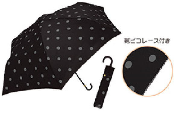 【楽天市場】【送料無料】 オリジナル エンボスプリント折りたたみ傘ドット 傘 かさ カサ アンブレラ 晴雨兼用 UVカット 日よけ 日傘 ...