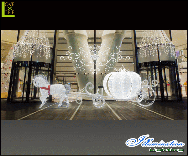 目玉 送料無料 イルミネーション Led クリスタルグロー 白馬の馬車 S 馬車 3d 大型用品 クリスマス イルミネーション 電飾 装飾 飾り パーティ イベント 光 Led モチーフ かわいい 今年もかわいいイルミネーションで