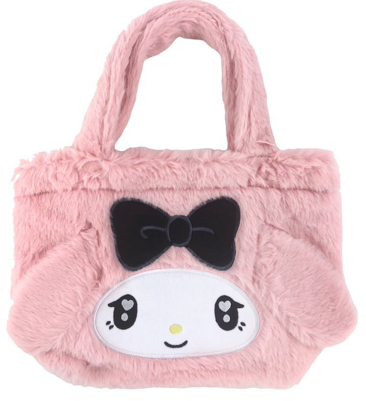 マイメロディ️ファーバック　ピンク　未使用品️最終価格‼️ マイメロディ ファー トートバッグ ふわふわ ファーバッグ