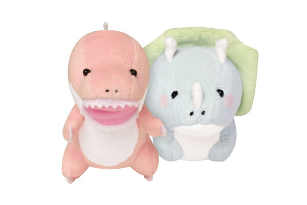 楽天市場】ニコぬいキーホルダー ティラノサウルス＆トリケラトプス柄