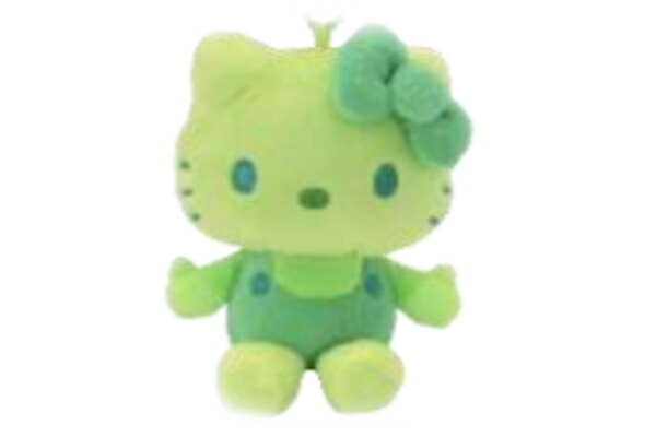 サンリオ　藻　緑　キティ　ぬいぐるみ　ストライプ　キーホルダー　マスコット サンリオ 藻 緑 キティ ぬいぐるみ ストライプ キーホルダー