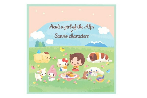 【アルプスの少女ハイジ×サンリオキャラクターズ】ミニタオル【絵本デザイン】【コラボ】【たおる】【ハンカチ】【ハンドタオル】【子供】【キッズ】【雑貨】【グッズ】【かわいい】画像