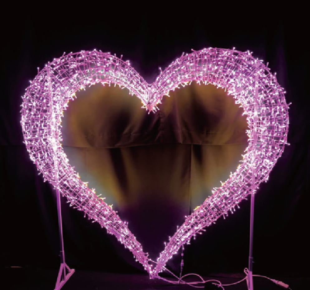 【在庫処分】 ドキドキハート ６０ｃｍ　LEDイルミネーション　