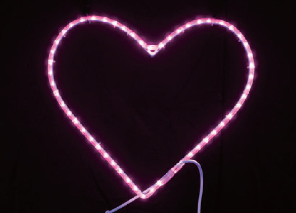 イルミネーション ハート45cmピンク 2Dモチーフ きれい 美しい 光 冬 クリスマス パーティー イベント LED 飾り エコ 電飾 野外 屋外 雑貨 グッズ かわいい|AOIデパート