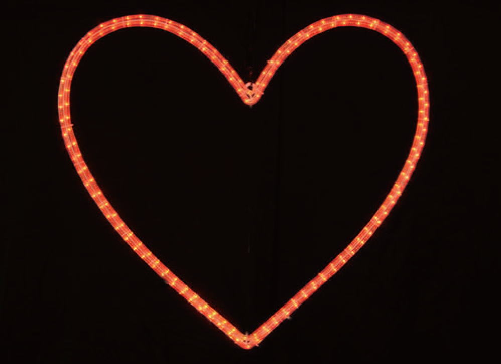 楽天市場】イルミネーション ハート45cm赤 レッド 2Dモチーフ きれい