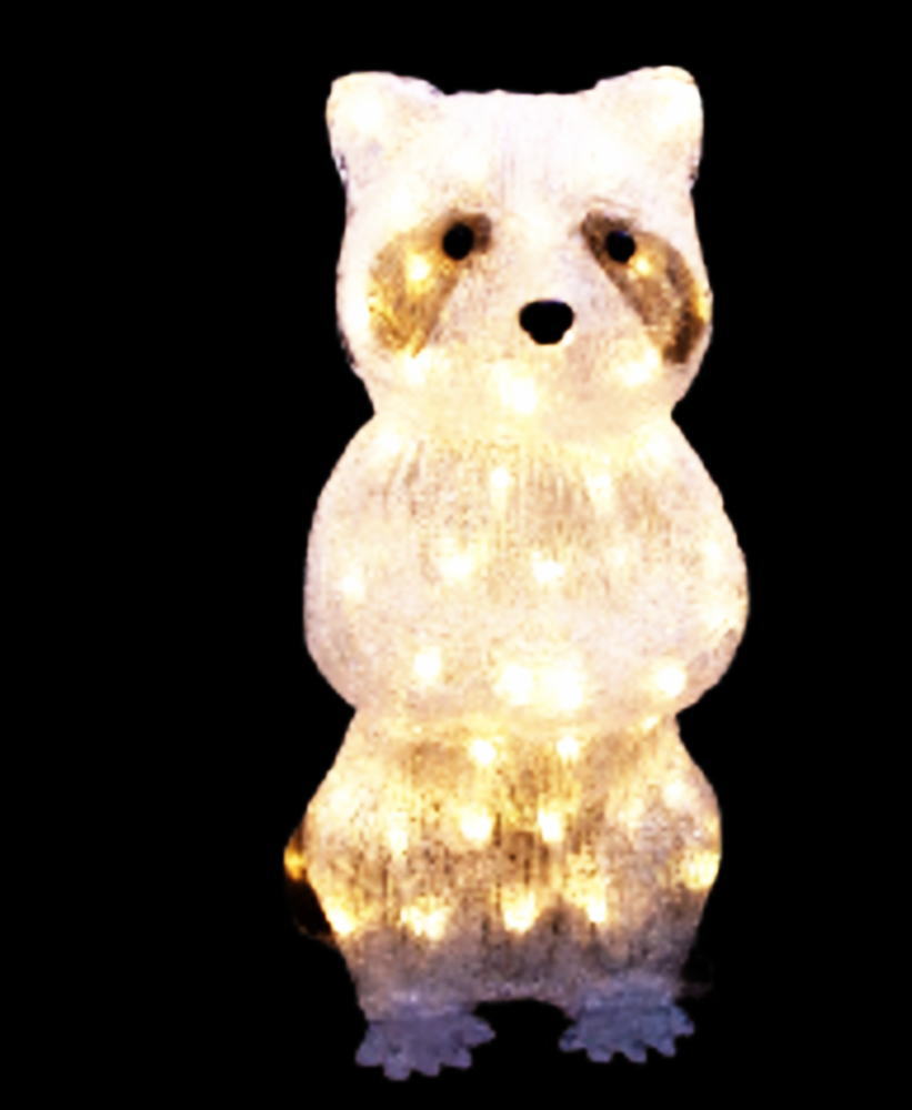 イルミネーション アライグマ動物 アニマル 3Dモチーフ きれい 美しい 光 冬 クリスマス パーティー イベント LED 飾り エコ 電飾 野外 屋外 雑貨 グッズ かわいい