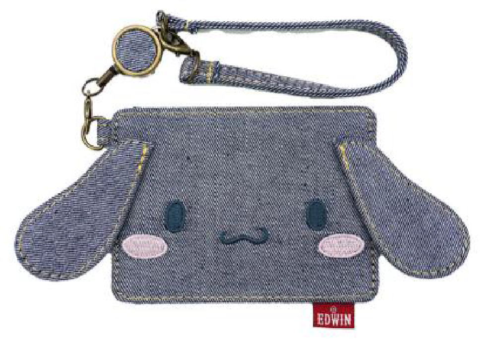 楽天市場】シナモロール×EDWIN パスケース リール付き デニム生地